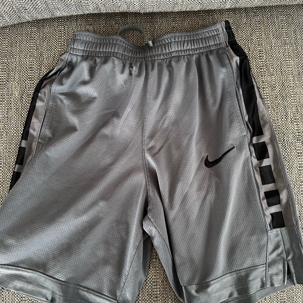 Nike Men's Charcoal and Black Athletic Shorts